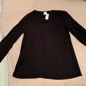 Soma Cool Nights Pajama Shirt Black